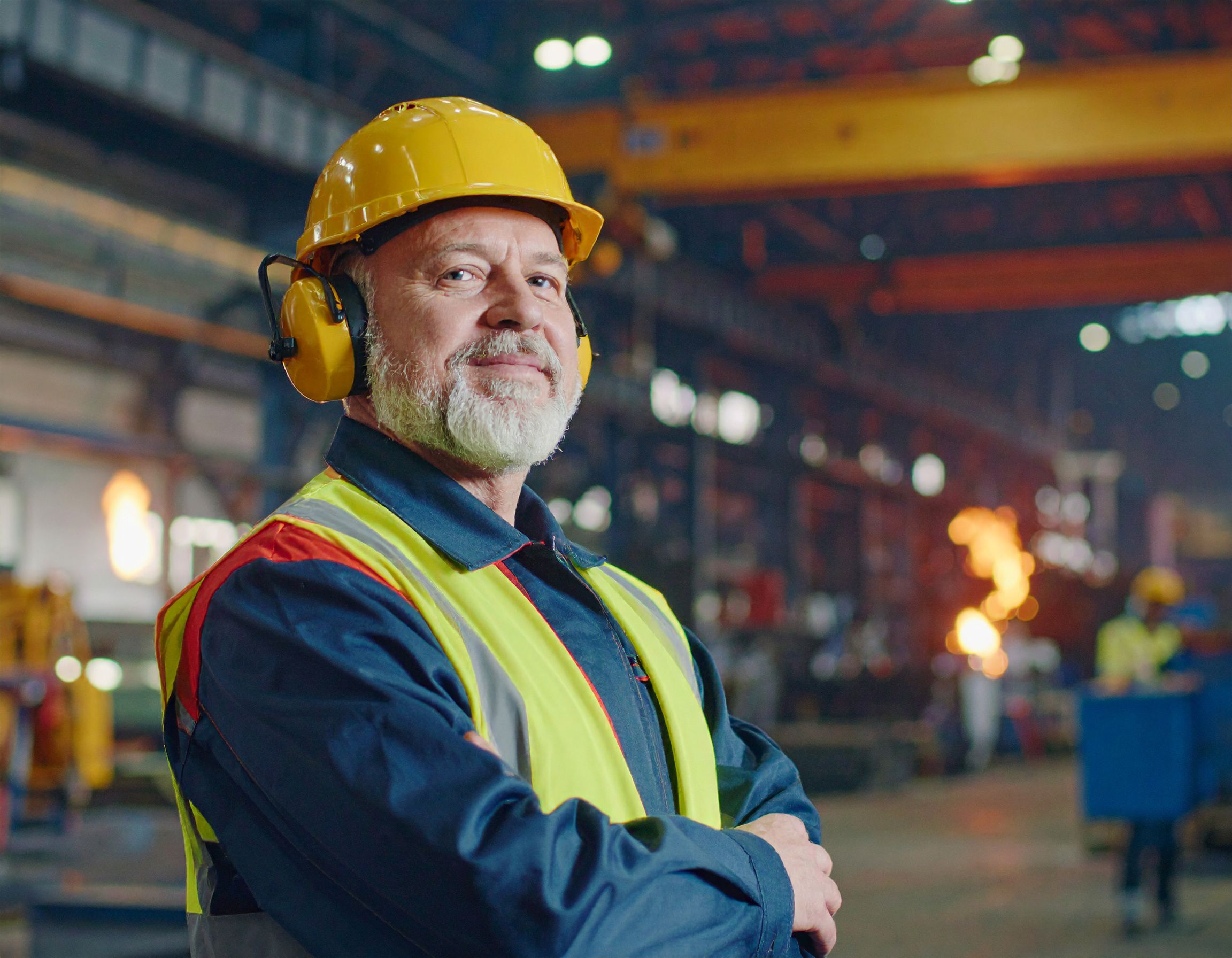 Firefly A Steelworks Employee Wearing Ear Protectors 149947